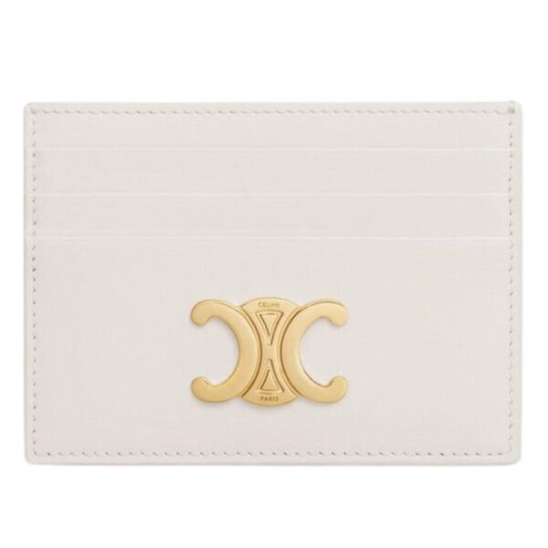 CELINE CARD HOLDER TRIOMPHE IN SHINY CALFSKIN SOFT PEACH - Image 6