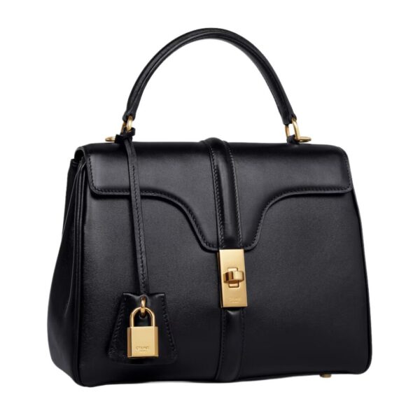 CELINE SMALL 16 BAG IN SATINATED CALFSKIN BLACK - Image 8