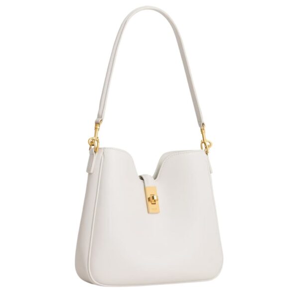 CELINE SMALL CAMILLE 16 SOFT BAG IN SMOOTH CALFSKIN RICE - Image 8