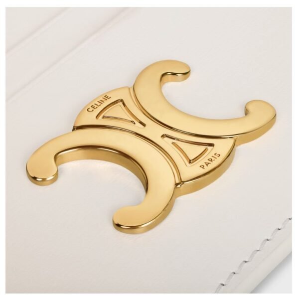 CELINE CARD HOLDER TRIOMPHE IN SHINY CALFSKIN RICE - Image 14