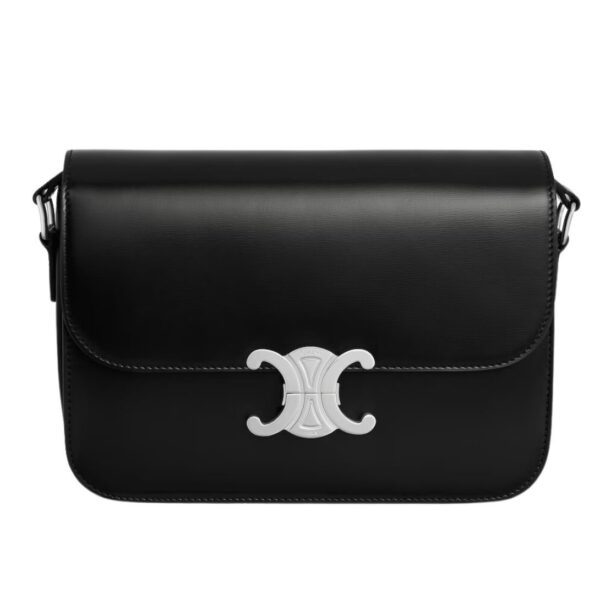 CELINE CLASSIQUE TRIOMPHE BAG IN SHINY CALFSKIN BROWN SEPIA - Image 7