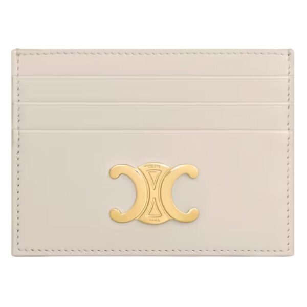 CELINE CARD HOLDER TRIOMPHE IN SHINY CALFSKIN SOFT PEACH - Image 7