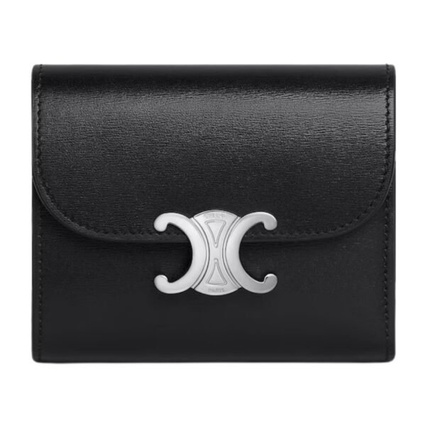 CELINE SMALL FLAP WALLET TRIOMPHE IN SHINY CALFSKIN BRONZE - Image 7