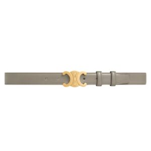 CELINE MEDIUM TRIOMPHE BELT IN TAURILLON LEATHER PEBBLE