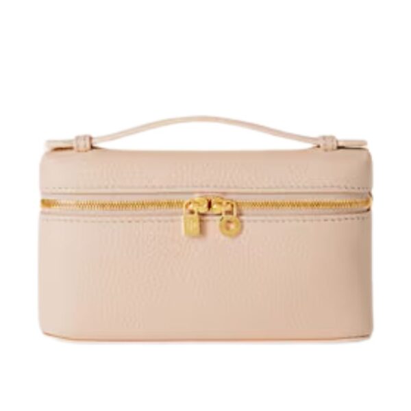 LORO PIANA EXTRA POCKET MINI POUCH CREAMED HONEY