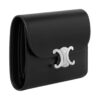 CELINE SMALL FLAP WALLET TRIOMPHE IN SHINY CALFSKIN BLACK - Image 16
