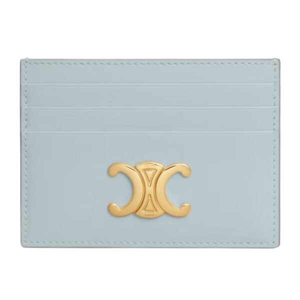 CELINE CARD HOLDER TRIOMPHE IN SHINY CALFSKIN RICE - Image 8