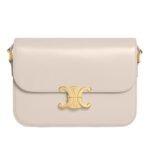 CELINE CLASSIQUE TRIOMPHE BAG IN SHINY CALFSKIN PALE BEIGE