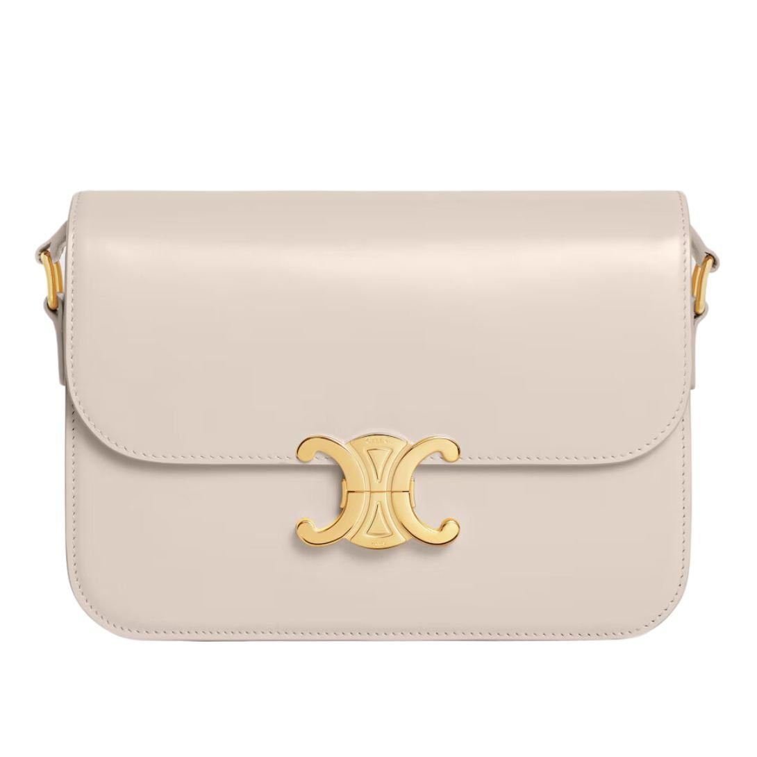 29-23.jpg CELINE CLASSIQUE TRIOMPHE BAG IN SHINY CALFSKIN PALE BEIGE