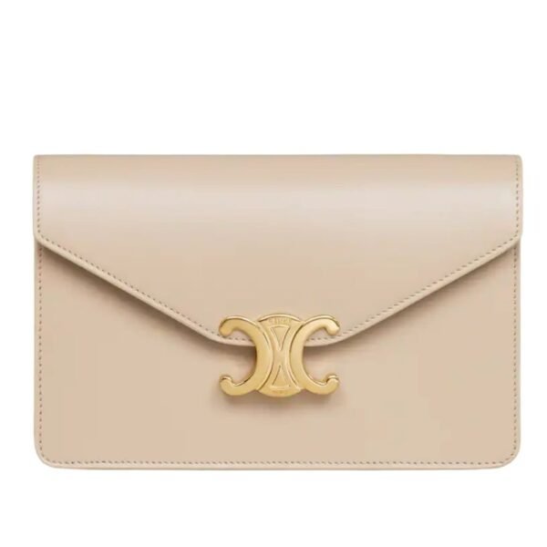 CELINE WALLET ON CHAIN MARGO IN SHINY CALFSKIN LIGHT LILAC - Image 9