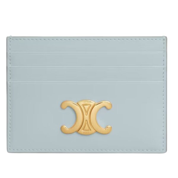 CELINE CARD HOLDER TRIOMPHE IN SHINY CALFSKIN SOFT PEACH - Image 8