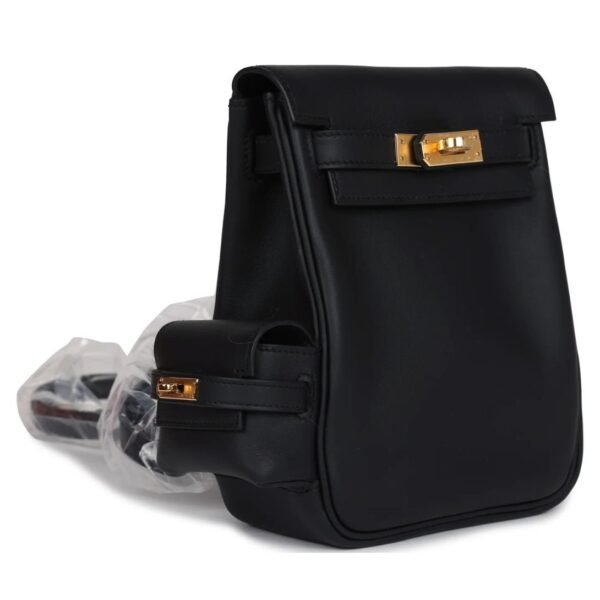 HERMÈS MINI KELLY JUMP BACKPACK BLACK SWIFT GOLD HARDWARE - Image 3