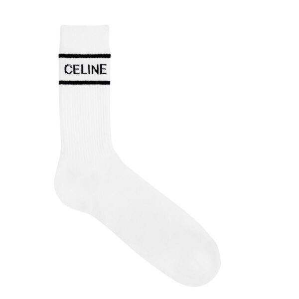 CELINE SOCKS IN STRIPED COTTON BLACK - Image 2