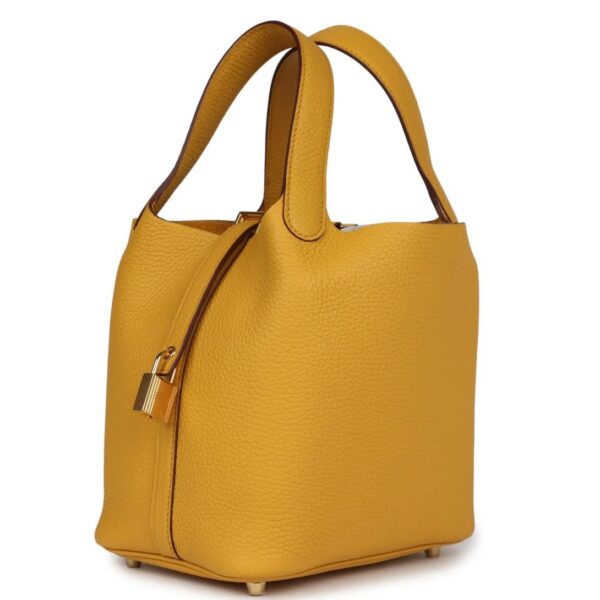HERMÈS PICOTIN LOCK 18 JAUNE AMBRE CLEMENCE GOLD HARDWARE - Image 3