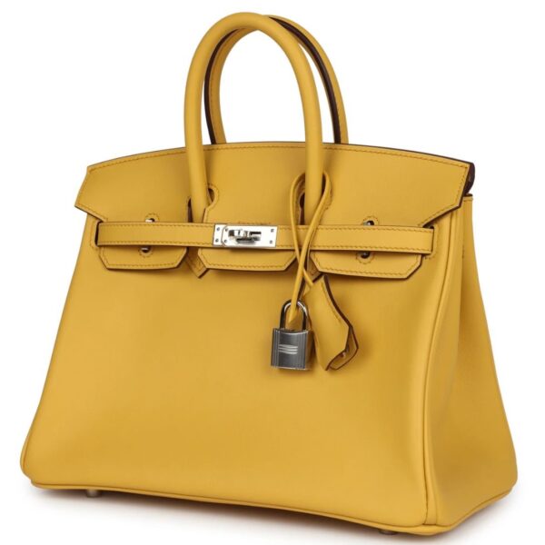 HERMÈS BIRKIN 25 SUN SWIFT PALLADIUM HARDWARE - Image 3