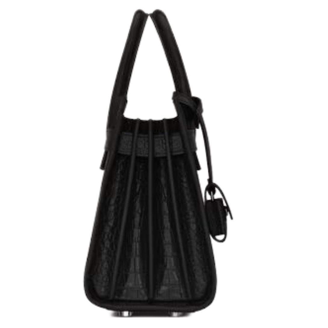 SAINT LAURENT SAC DE JOUR IN CROCODILE EMBOSSED LEATHER NANO - Image 3