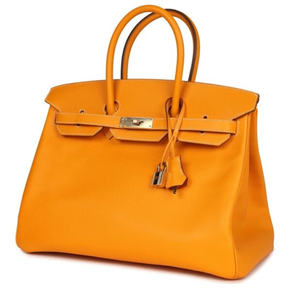 PRE-OWNED HERMÈS BIRKIN 35 JAUNE D'OR CANDY EPSOM PERMABRASS HARDWARE - Image 3