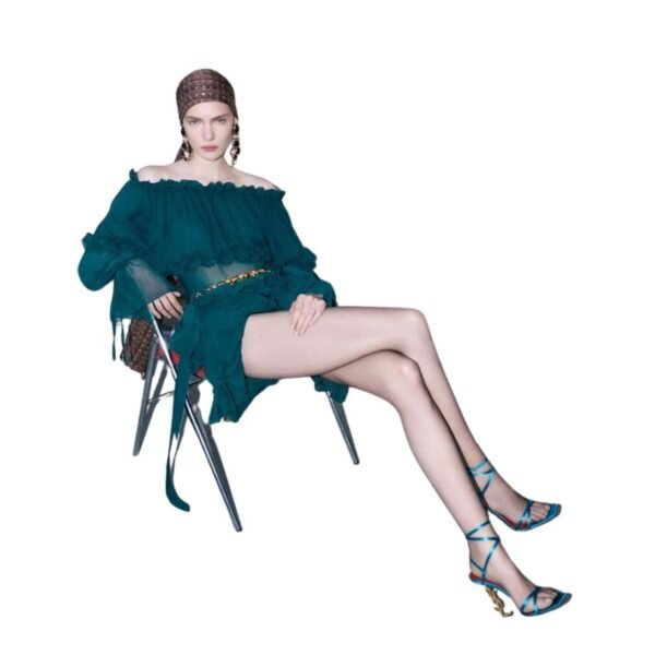SAINT LAURENT WRAP SKIRT IN SILK CREPE MUSLIN - Image 3