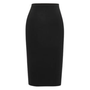 SAINT LAURENT PENCIL SKIRT IN RIBBED WOOL