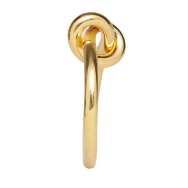 CELINE KNOT RING IN BRASS WITH GOLD FINISH - Image 4