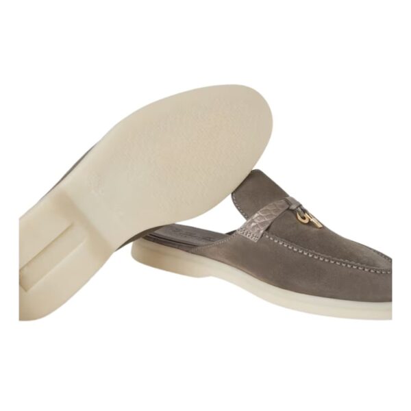 LORO PIANA CHARMS WALK BABOUCHE LOAFER PUDDLE GRAY - Image 7
