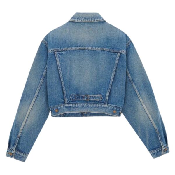 SAINT LAURENT 80S JACKET IN VINTAGE BLUE DENIM - Image 2