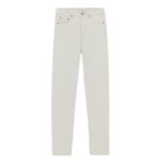 SAINT LAURENT SLIM FIT JEANS IN CHALK WHITE DENIM