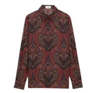 SAINT LAURENT SHIRT IN PAISLEY SILK CREPON