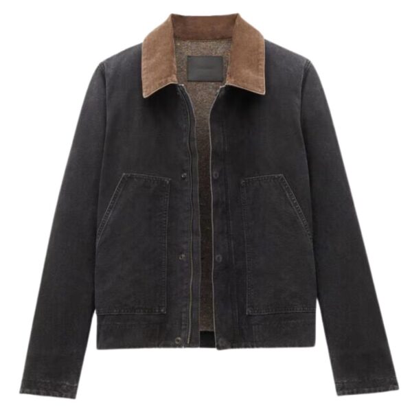 SAINT LAURENT WORK JACKET IN COTTON CANVAS AND CORDUROY - Image 3