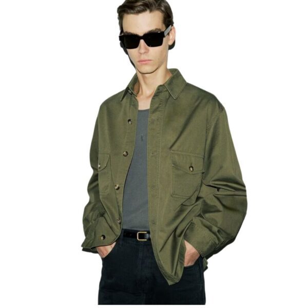SAINT LAURENT OVERSHIRT IN COTTON TWILL - Image 3