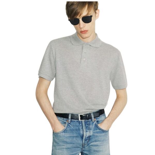 SAINT LAURENT CASSANDRE POLO SHIRT IN PIQUÉ - Image 3