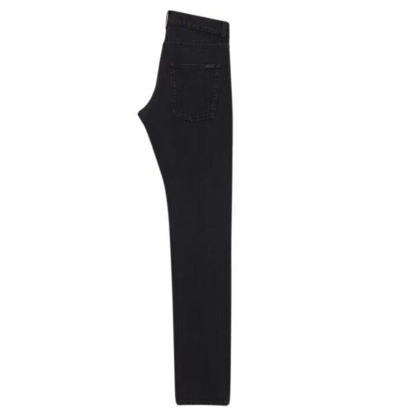 SAINT LAURENT SLIM FIT JEANS IN CARBON BLACK DENIM - Image 3