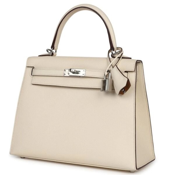 HERMÈS KELLY SELLIER 25 NATA VERSO EPSOM PALLADIUM HARDWARE - Image 3