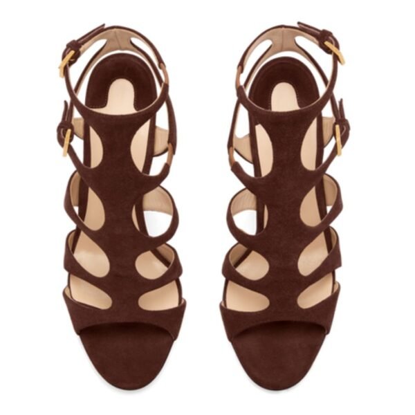 TOM FORD SUEDE LEATHER PARADIS SANDAL DARK WHISKY - Image 3