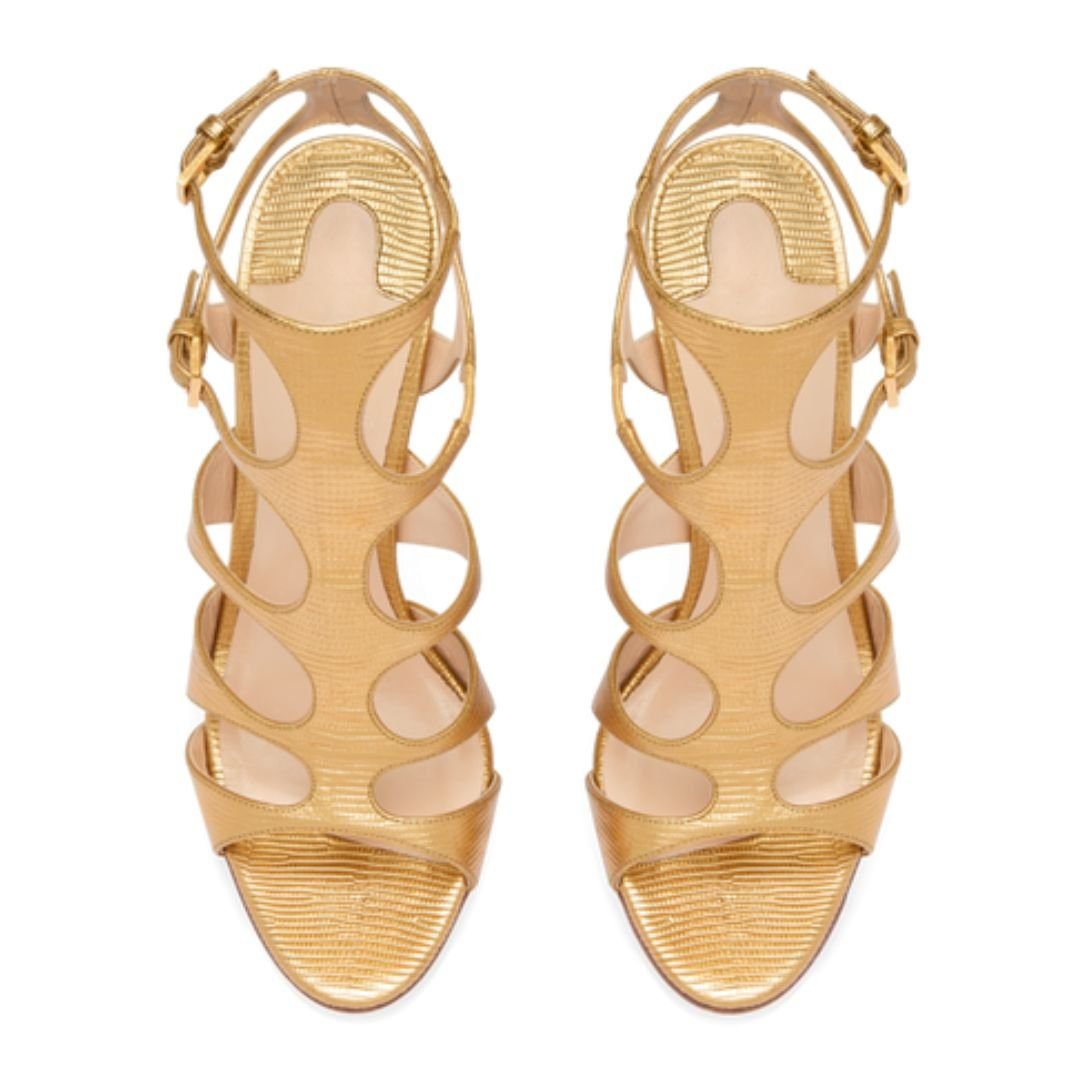 TOM FORD LAMINATED PRINTED LIZARD PARADIS SANDAL - Image 3