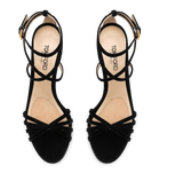 TOM FORD VELVET IDA SANDAL BLACK - Image 3