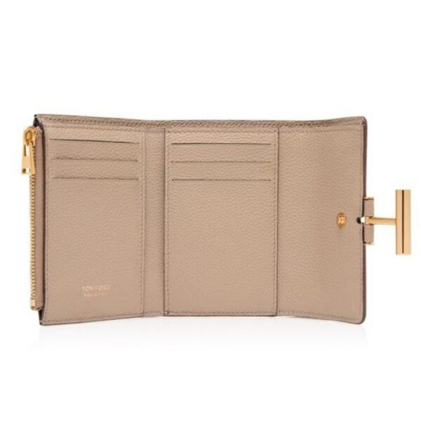 TOM FORD GRAIN LEATHER TARA COMPACT WALLET - Image 3