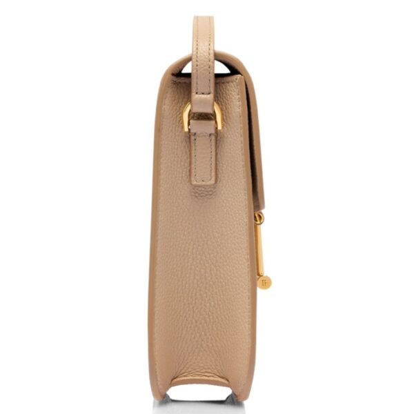 TOM FORD GRAIN LEATHER TARA MINI BAG ON STRAP LIGHT BEIGE - Image 3