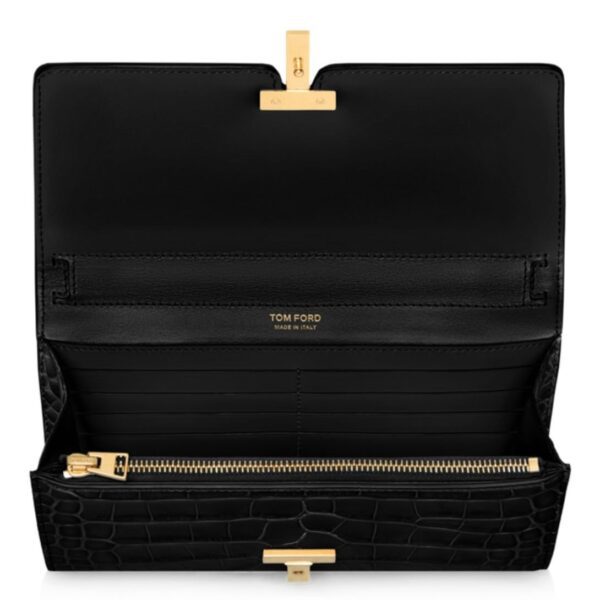 TOM FORD PALMELLATO EFFECT LEATHER ZIP AROUND WALLET - Image 3