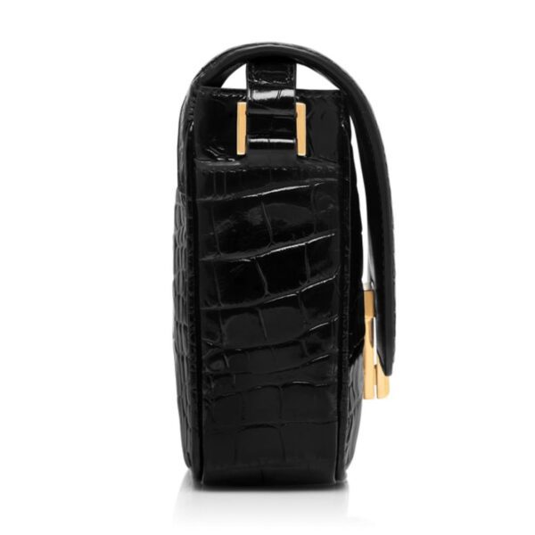 TOM FORD SHINY STAMPED CROCODILE LEATHER WALLIS SMALL SHOULDER BAG - Image 3