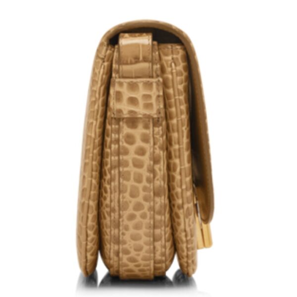 TOM FORD SHINY STAMPED CROCODILE LEATHER WALLIS CROSSBODY BAG LIGHT BEIGE - Image 5