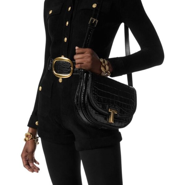 TOM FORD SHINY STAMPED CROCODILE LEATHER URSULA BELT - Image 3