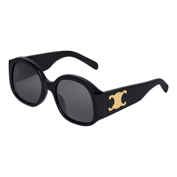 CELINE TRIOMPHE XL 02 SUNGLASSES IN ACETATE BLACK - Image 4
