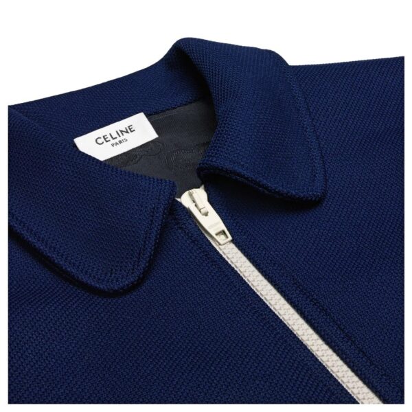 CELINE TRIOMPHE ZIP UP JACKET IN TEXTURED JERSEY - Image 3