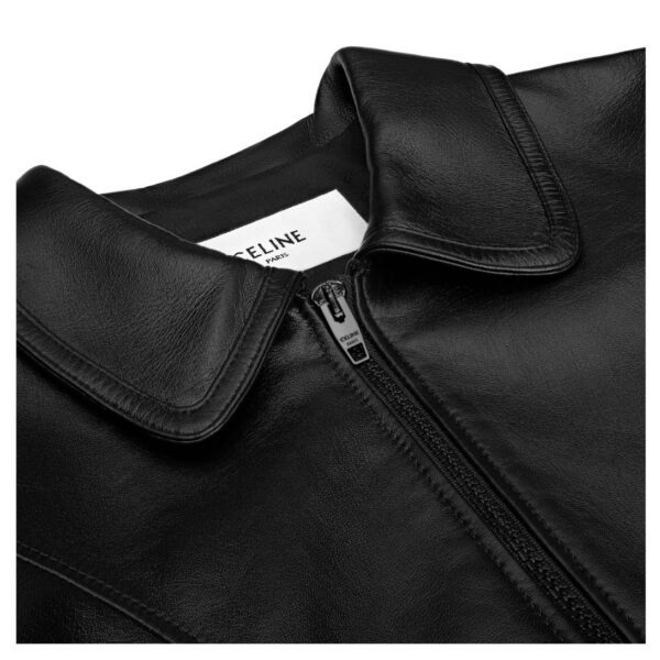 CELINE STRAIGHT BLOUSON JACKET IN SOFT LAMBSKIN - Image 3