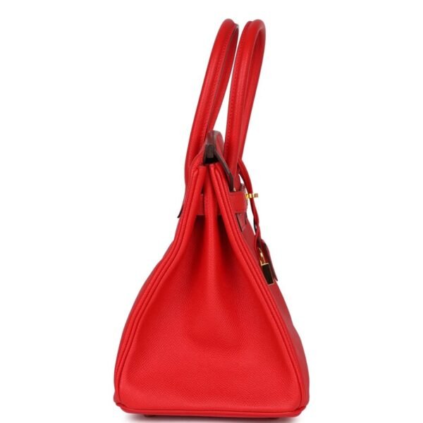 PRE-OWNED HERMÈS BIRKIN 30 ROUGE DE COEUR EPSOM GOLD HARDWARE - Image 3