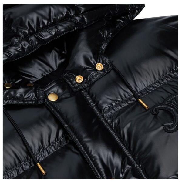 CELINE CROPPED TRIOMPHE DOWN JACKET IN LIGHTWEIGHT NYLON - Image 3