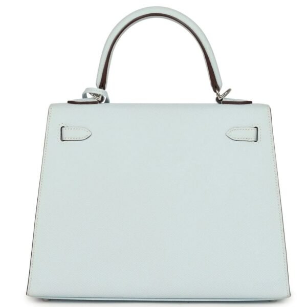 PRE-OWNED HERMÈS KELLY SELLIER 25 BLEU BRUME EPSOM PALLADIUM HARDWARE - Image 2