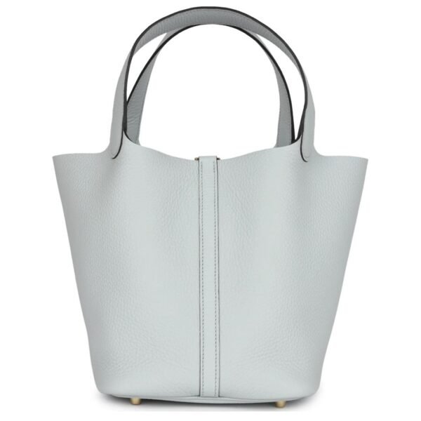 HERMÈS PICOTIN LOCK 22 BLEU PALE CLEMENCE GOLD HARDWARE - Image 2