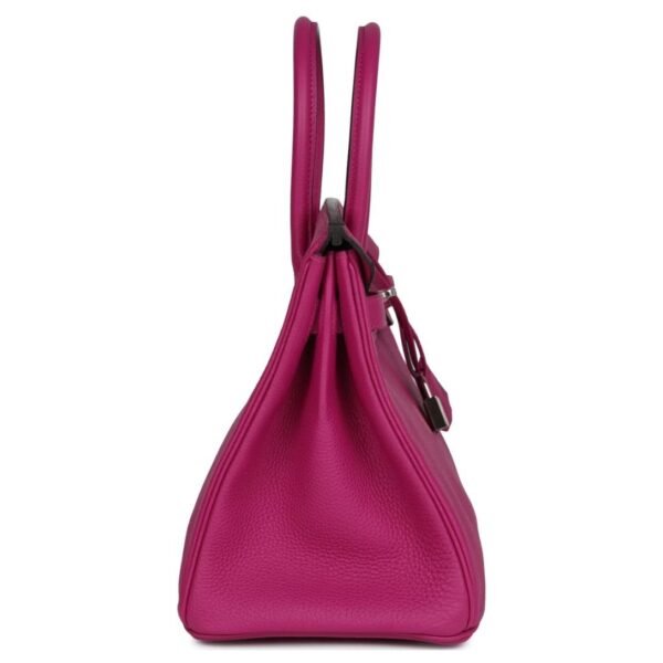 PRE-OWNED HERMÈS BIRKIN 30 ROSE POURPRE TOGO PALLADIUM HARDWARE - Image 4